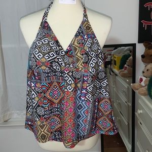 Patterned tankini top